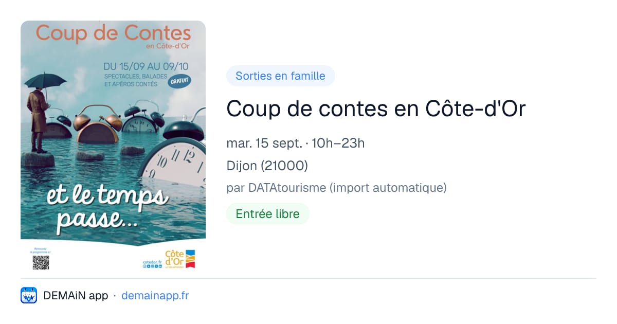 Coup de contes en Côte-d'Or — Dijon