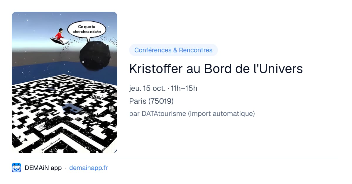 Kristoffer au Bord de l'Univers — Paris