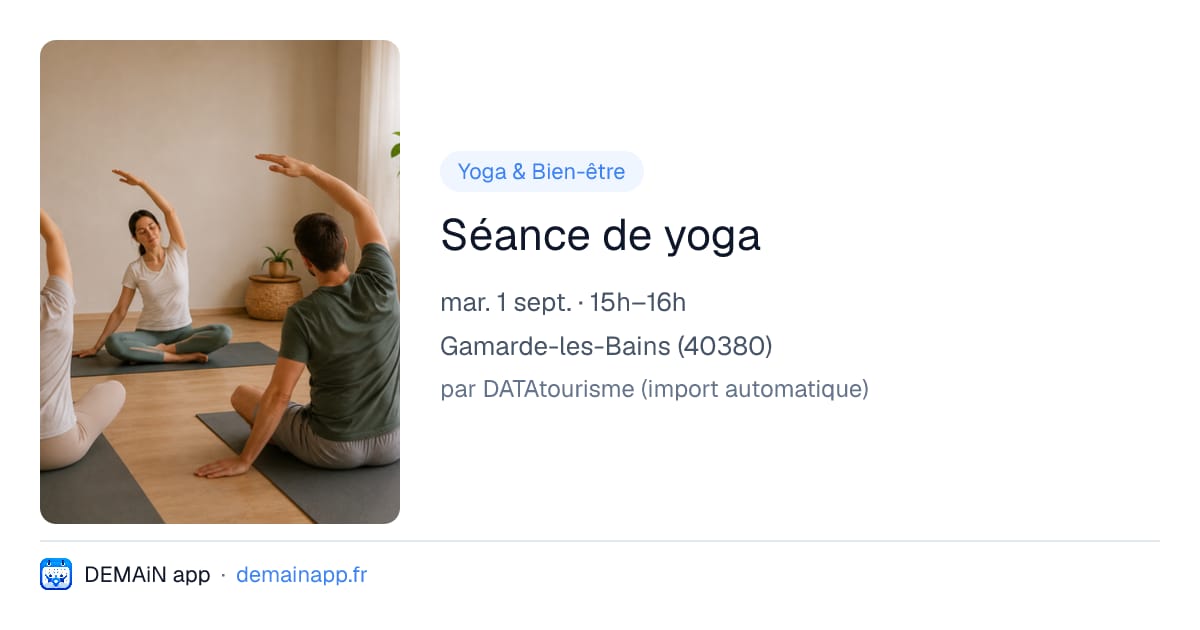 Séance de yoga — Gamarde-les-Bains