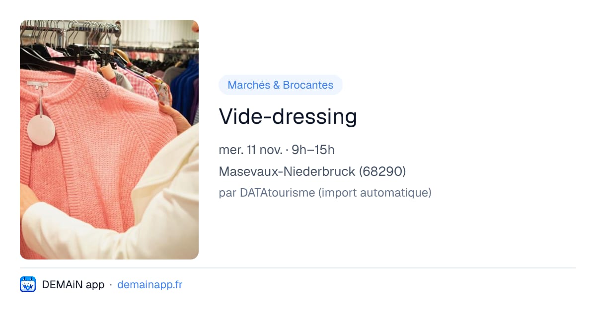 Vide-dressing — Masevaux-Niederbruck