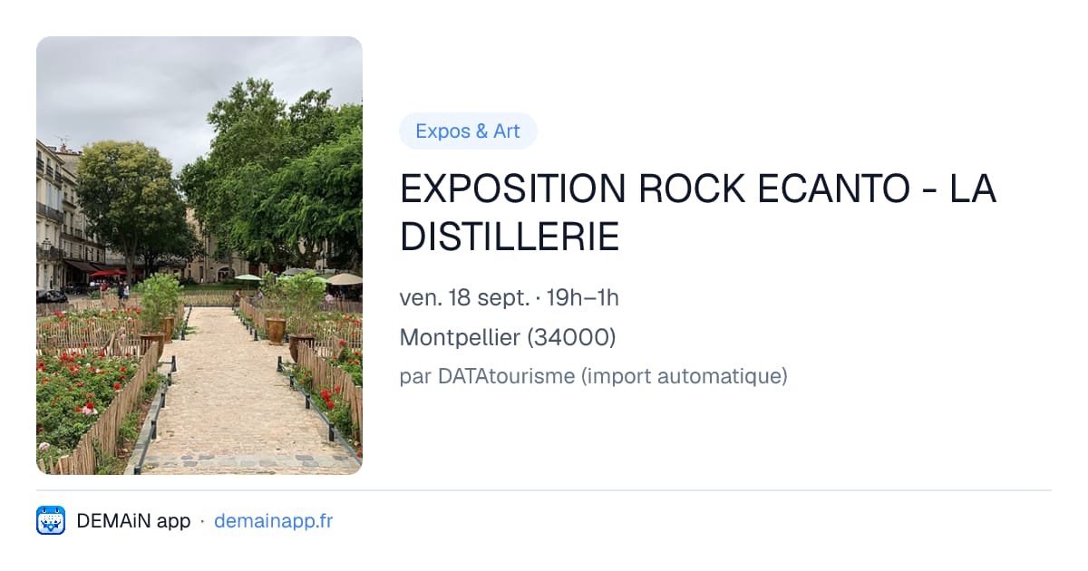 EXPOSITION ROCK ECANTO - LA DISTILLERIE — Montpellier