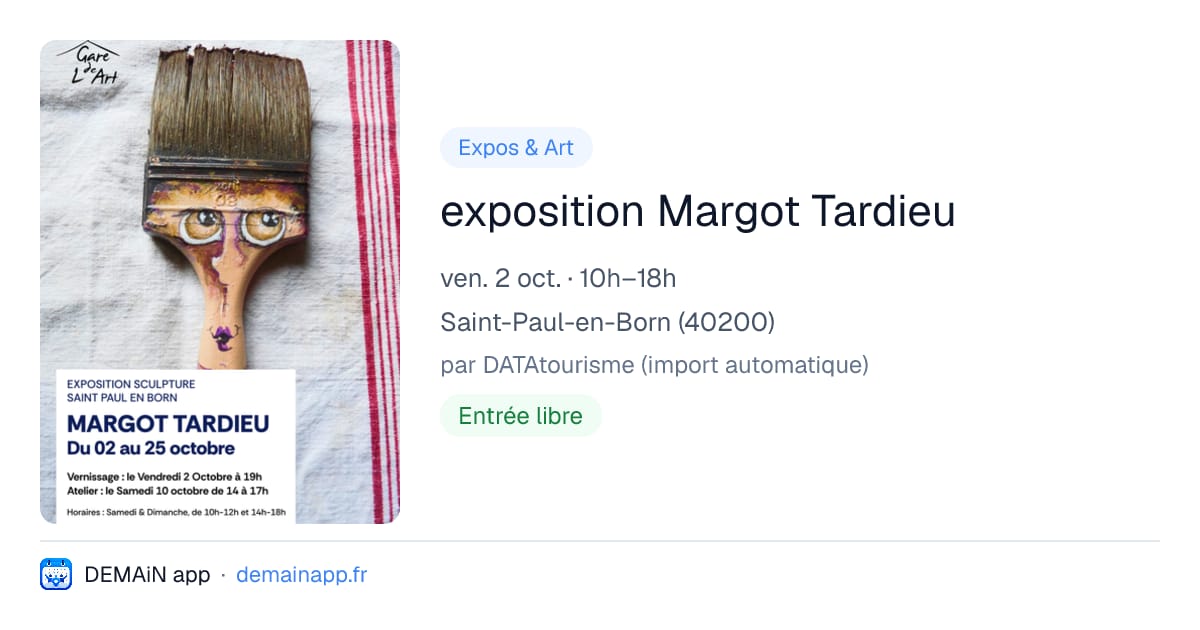 exposition Margot Tardieu — Saint-Paul-en-Born