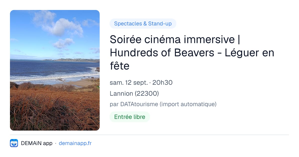 Soirée cinéma immersive | Hundreds of Beavers - Léguer en fête — Lannion