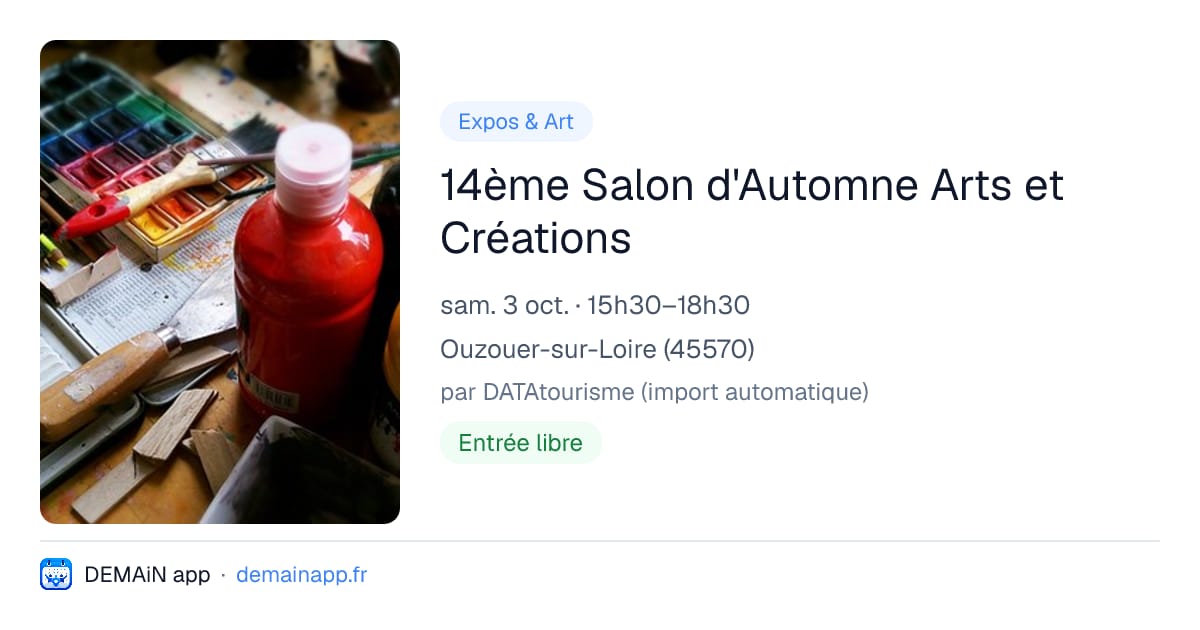 14ème Salon d'Automne Arts et Créations — Ouzouer-sur-Loire