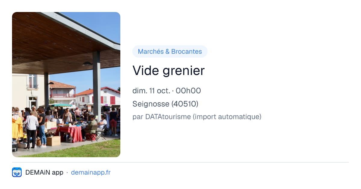 Vide grenier — Seignosse