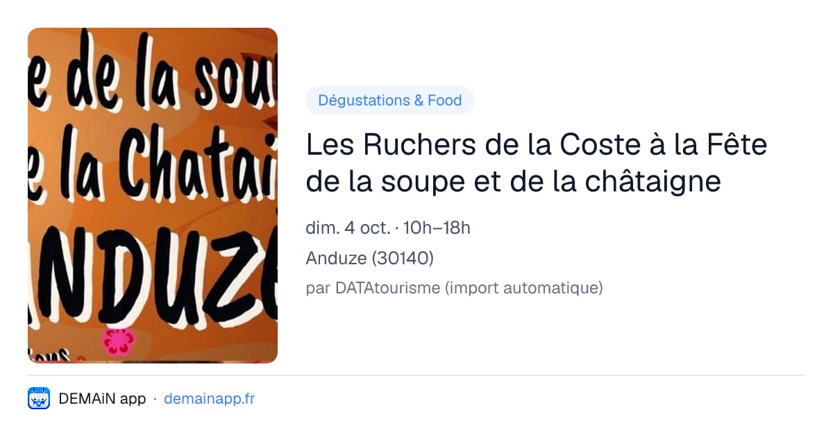 Les Ruchers de la Coste à la Fête de la soupe et de la châtaigne — Anduze