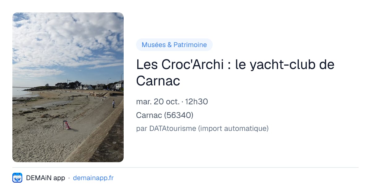 Les Croc'Archi : le yacht-club de Carnac — Carnac