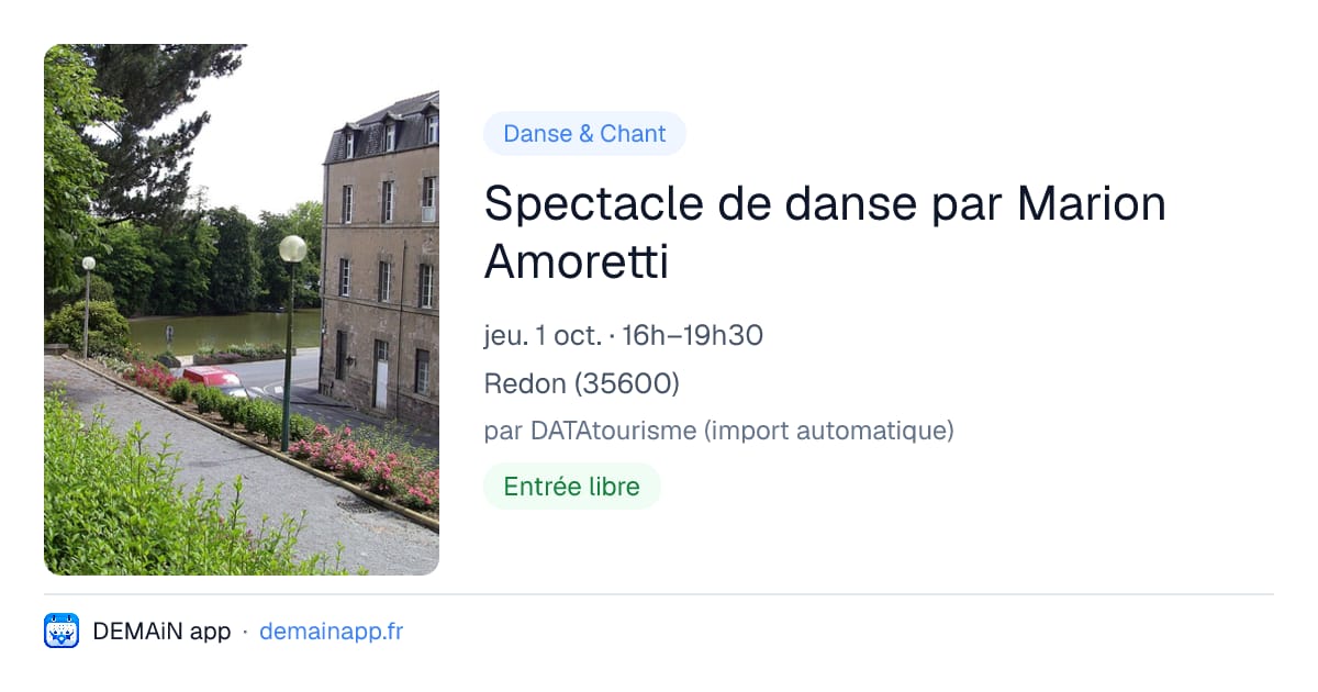 Spectacle de danse par Marion Amoretti — Redon