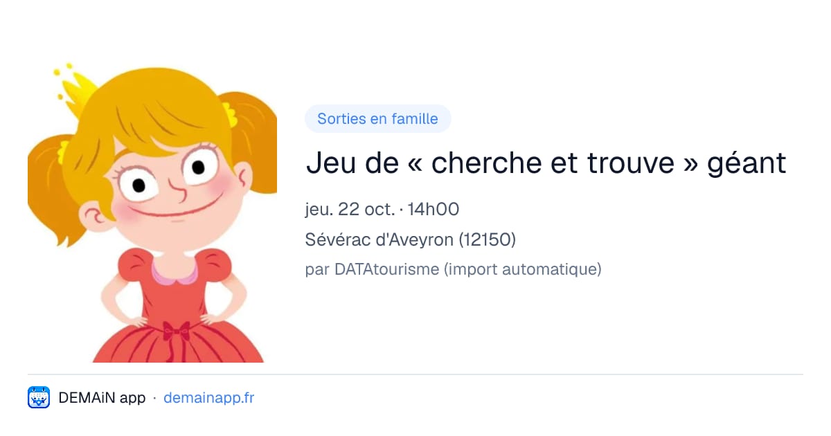 Jeu de « cherche et trouve » géant — Sévérac d'Aveyron