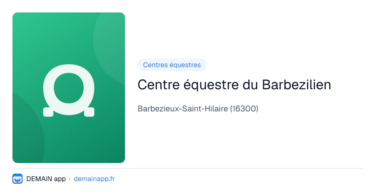 Centre équestre du Barbezilien — Barbezieux-Saint-Hilaire