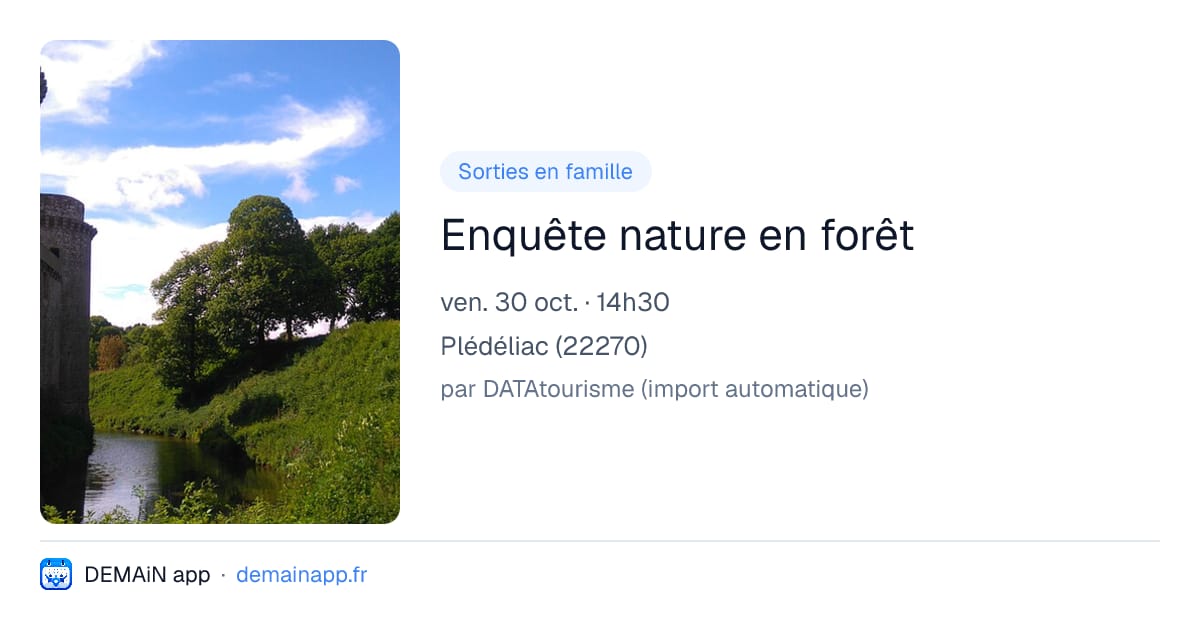 Enquête nature en forêt — Plédéliac