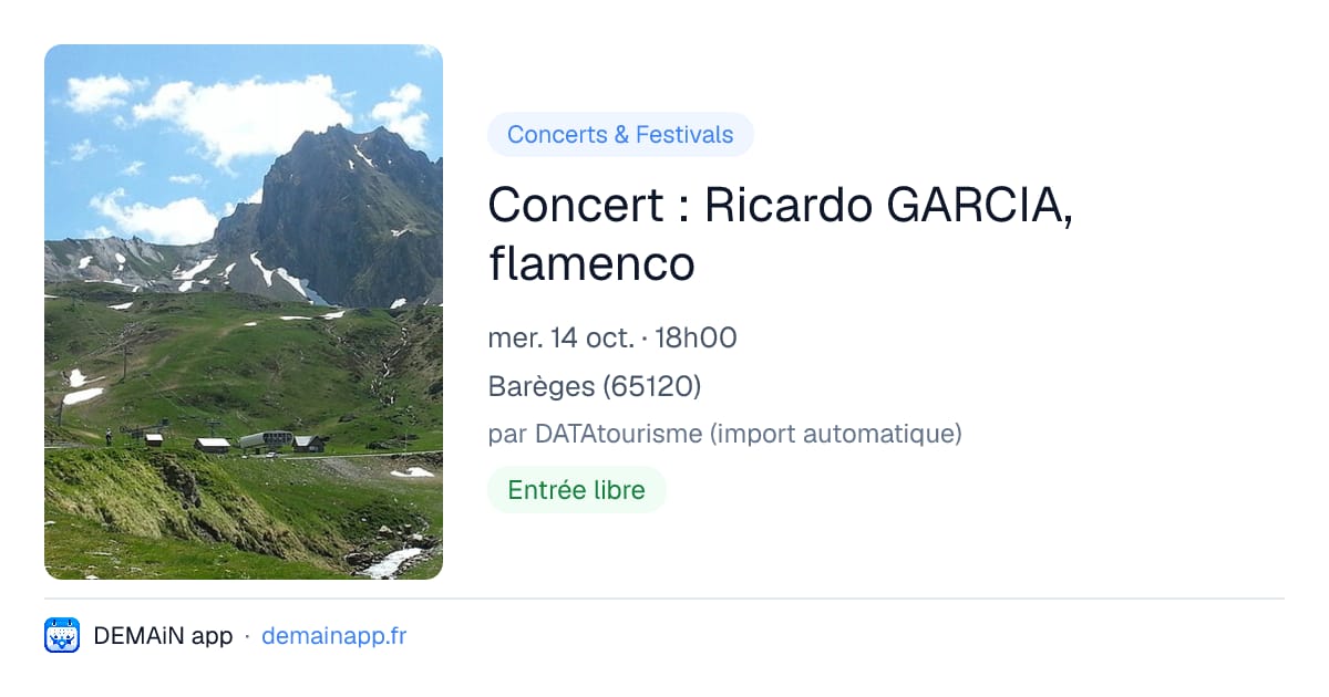Concert : Ricardo GARCIA, flamenco — Barèges