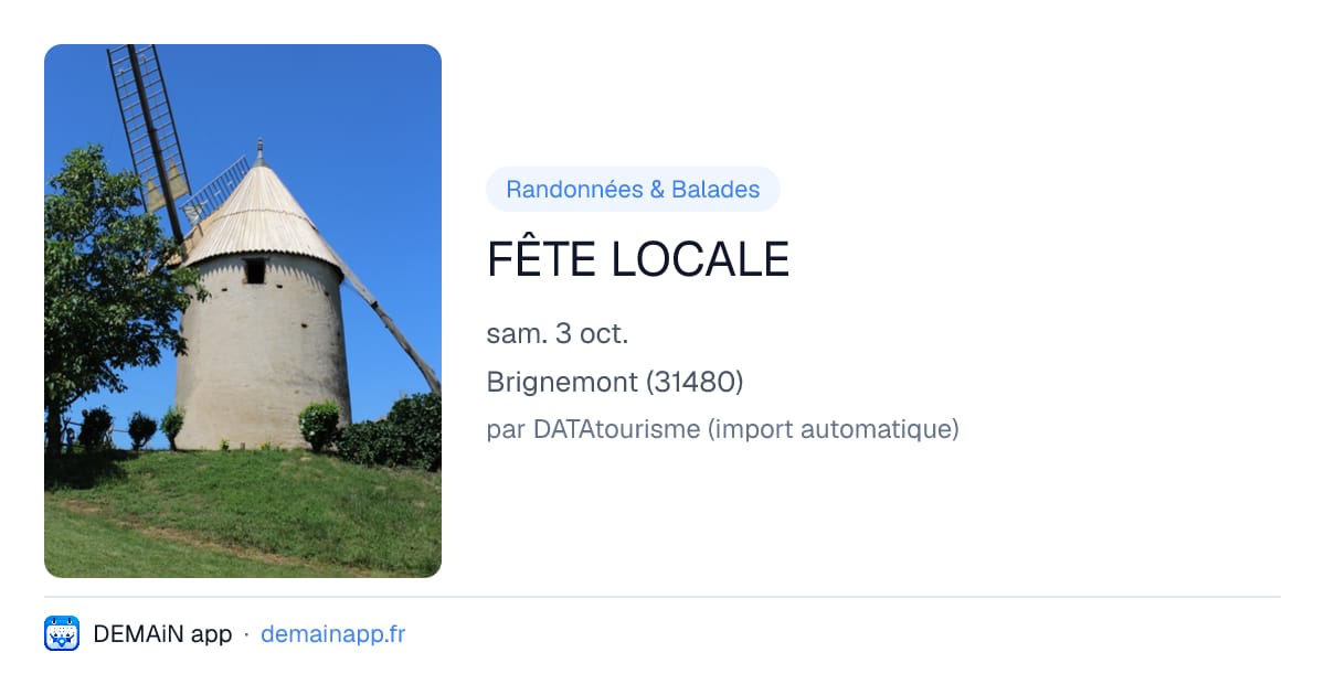 FÊTE LOCALE — Brignemont