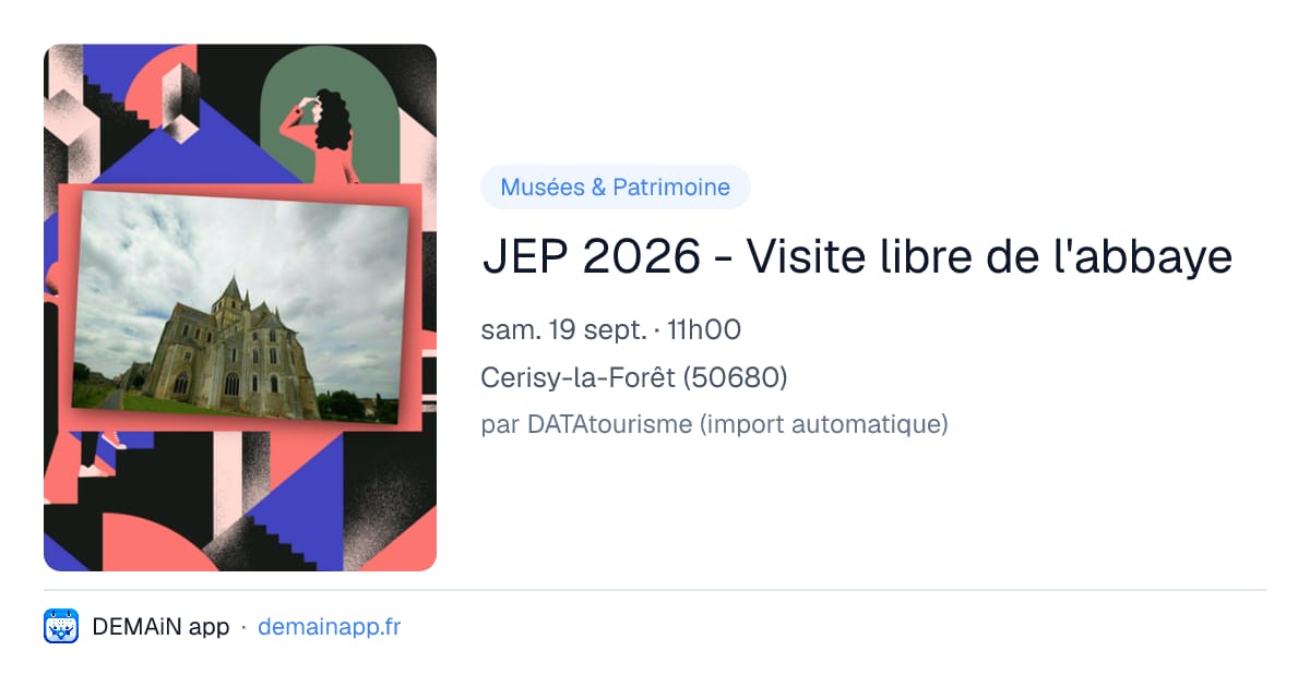 JEP 2026 - Visite libre de l'abbaye — Cerisy-la-Forêt