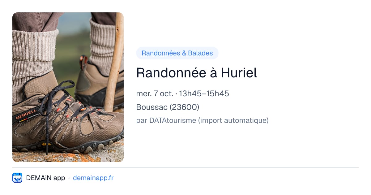 Randonnée à Huriel — Boussac