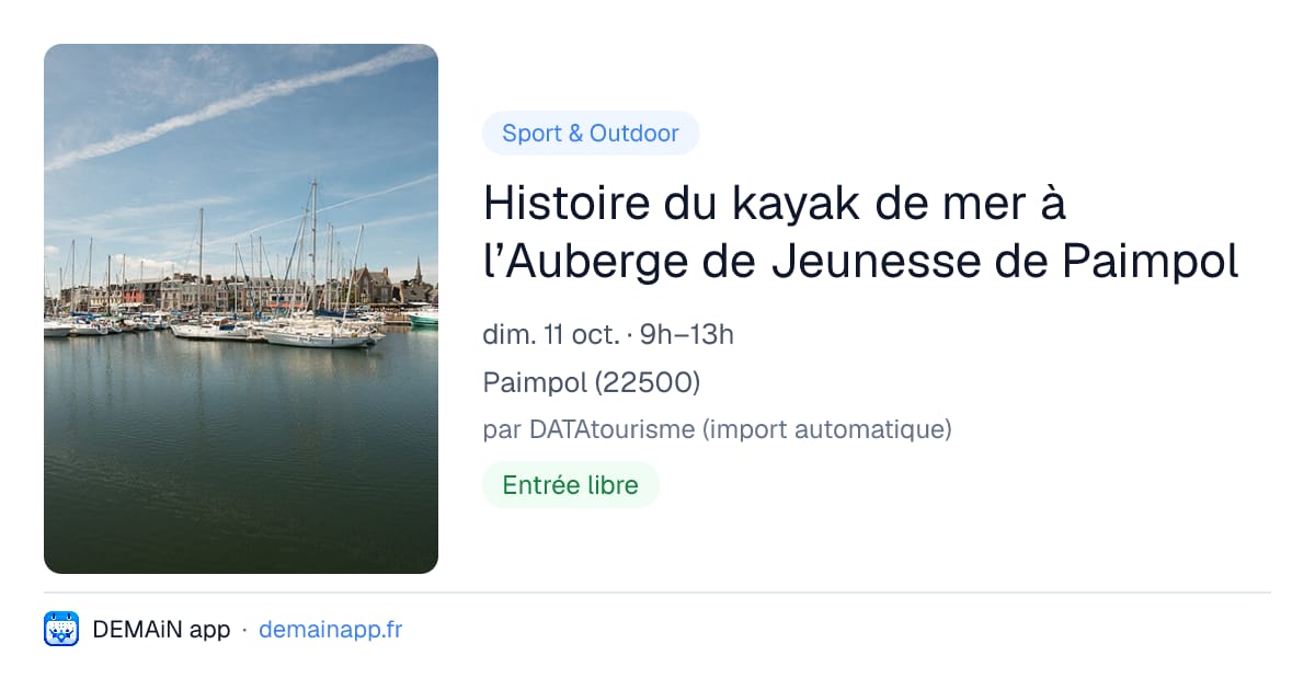 Histoire du kayak de mer à l’Auberge de Jeunesse de Paimpol — Paimpol