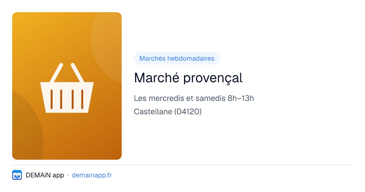 Marché provençal — Castellane