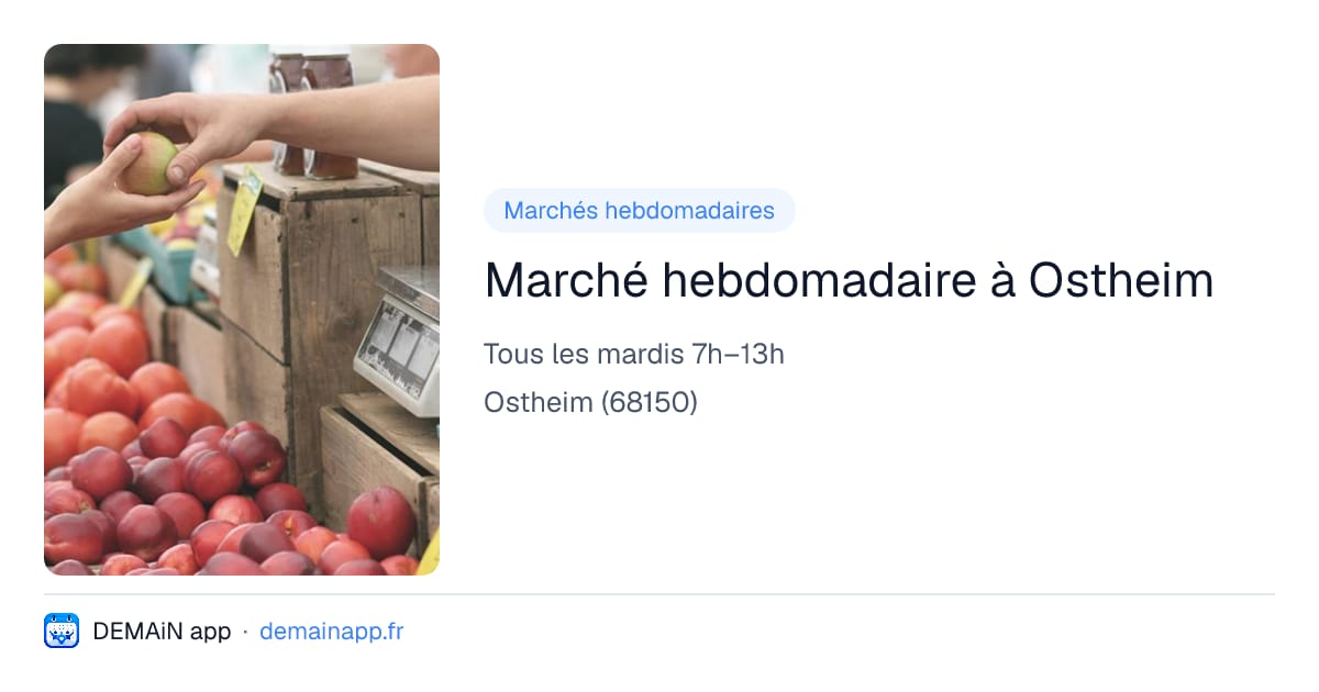 Marché hebdomadaire à Ostheim — Ostheim
