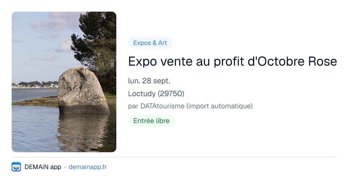 Expo vente au profit d'Octobre Rose — Loctudy