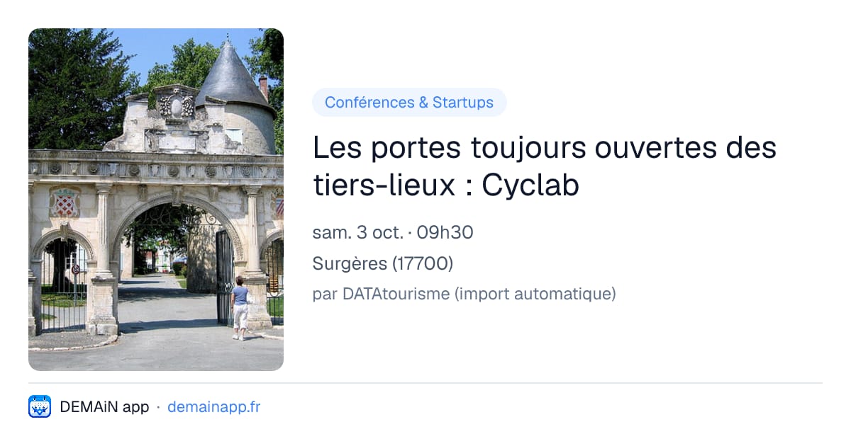 Les portes toujours ouvertes des tiers-lieux : Cyclab — Surgères
