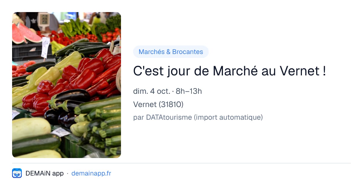 C'est jour de Marché au Vernet ! — Vernet