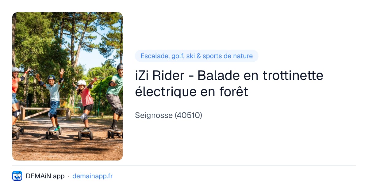 iZi Rider - Balade en trottinette électrique en forêt — Seignosse