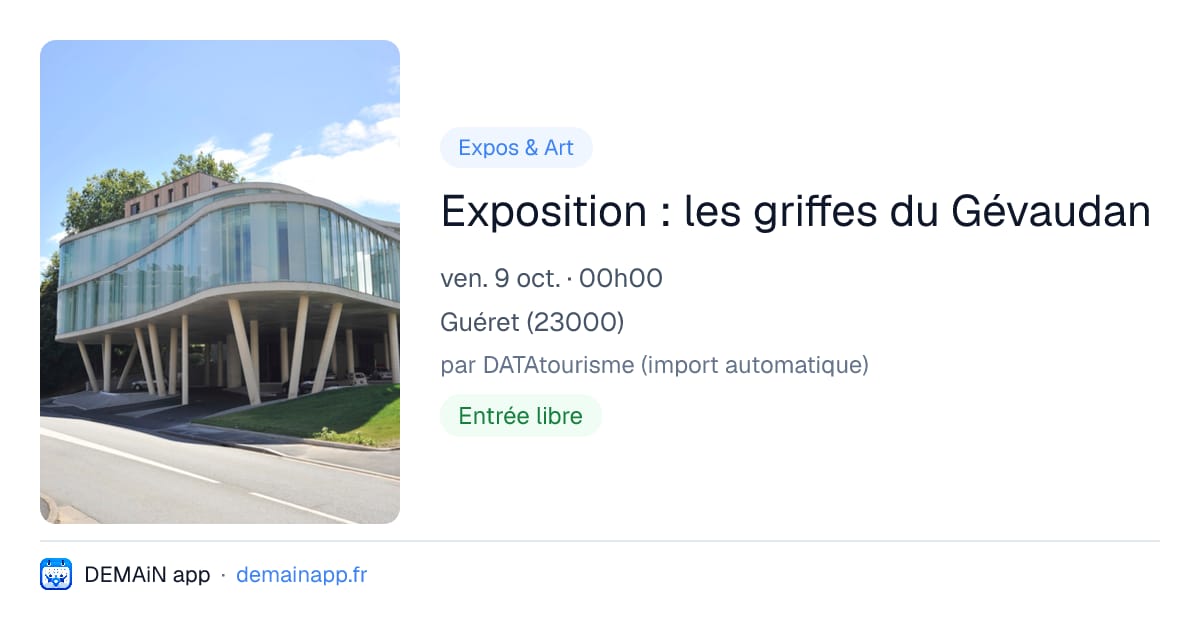 Exposition : les griffes du Gévaudan — Guéret