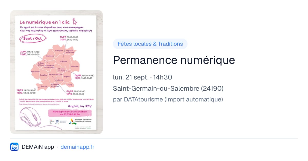 Permanence numérique — Saint-Germain-du-Salembre