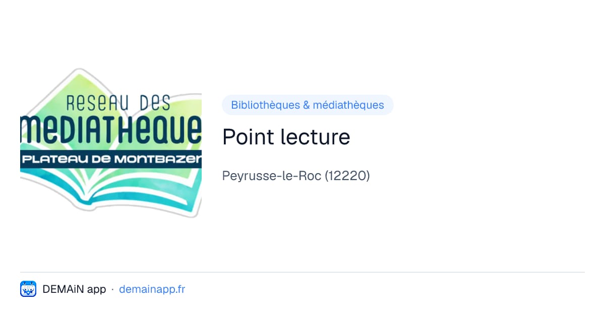Point lecture — Peyrusse-le-Roc