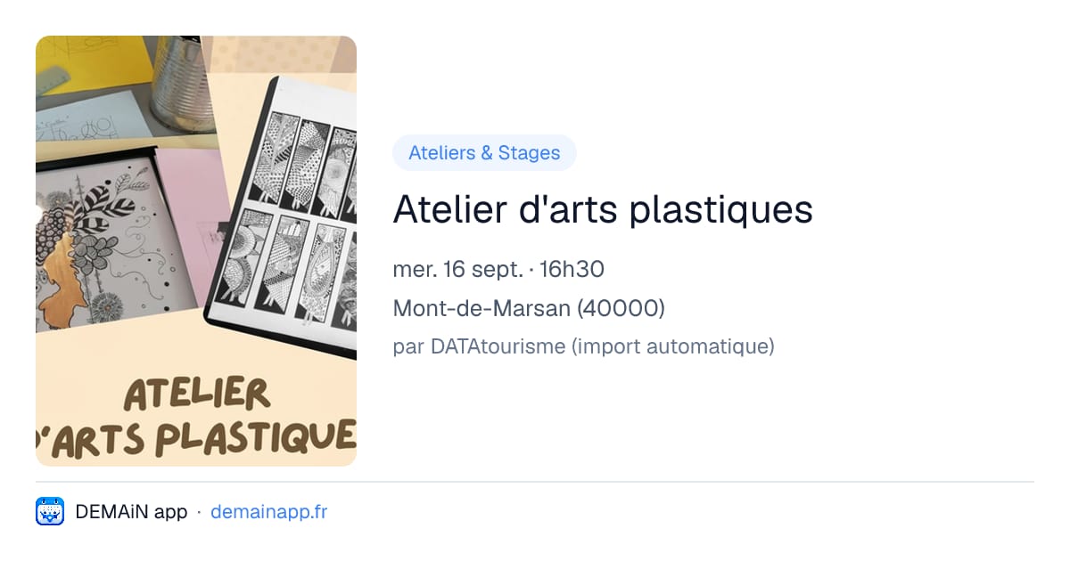 Atelier d'arts plastiques — Mont-de-Marsan