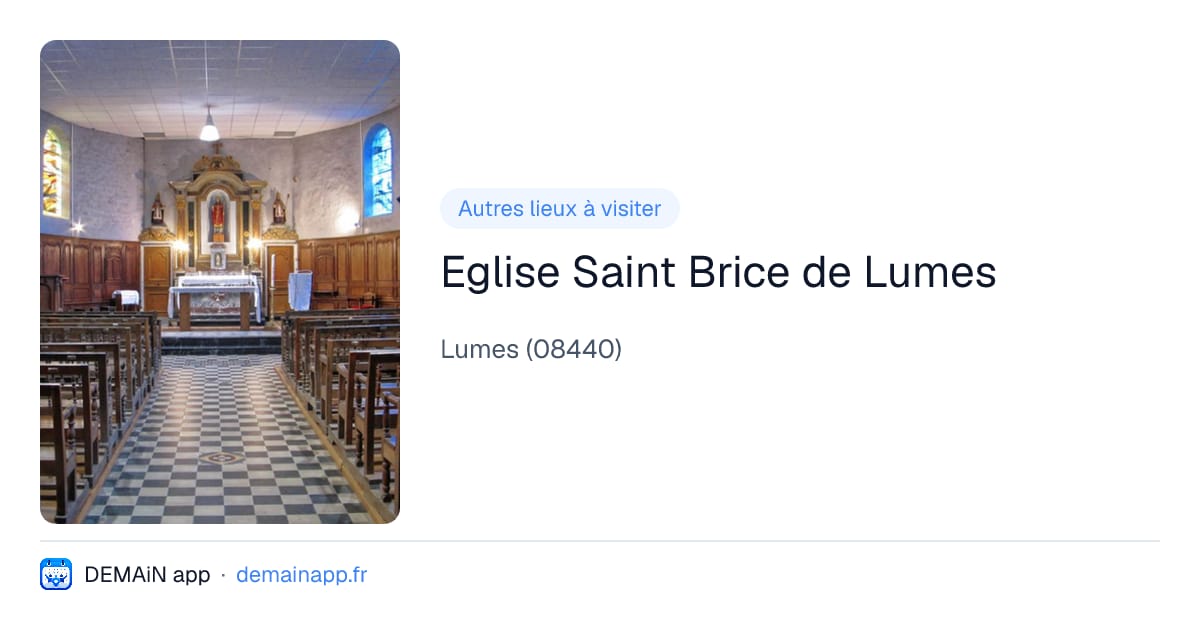 Eglise Saint Brice de Lumes — Lumes
