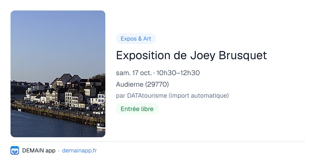 Exposition de Joey Brusquet — Audierne