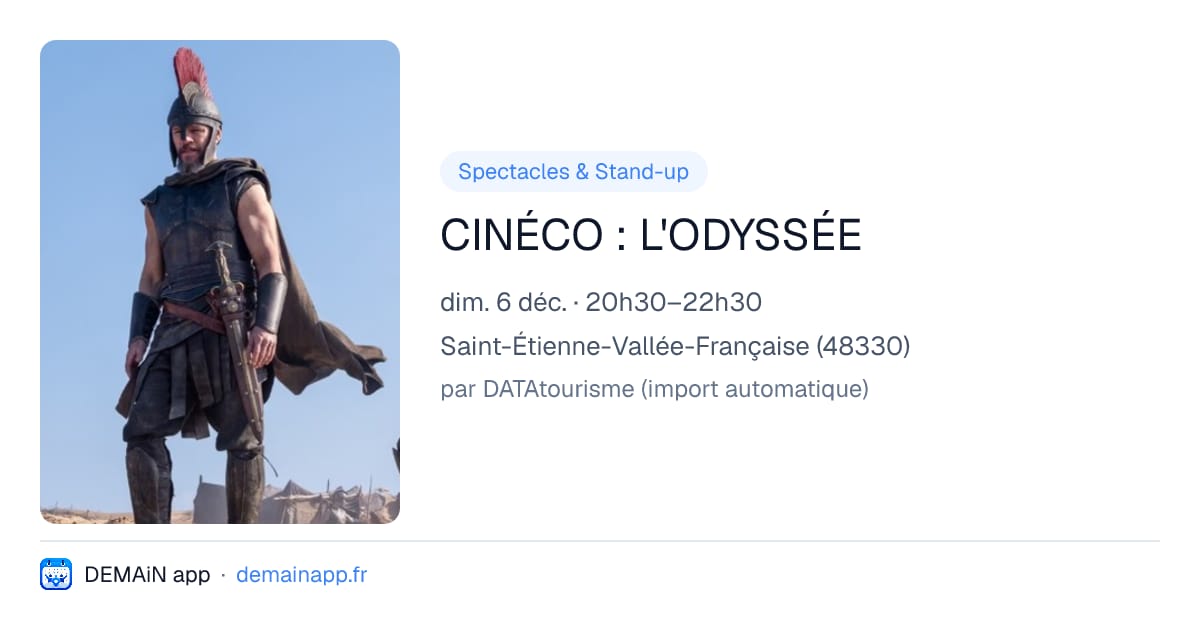 CINÉCO : L'ODYSSÉE — Saint-Étienne-Vallée-Française