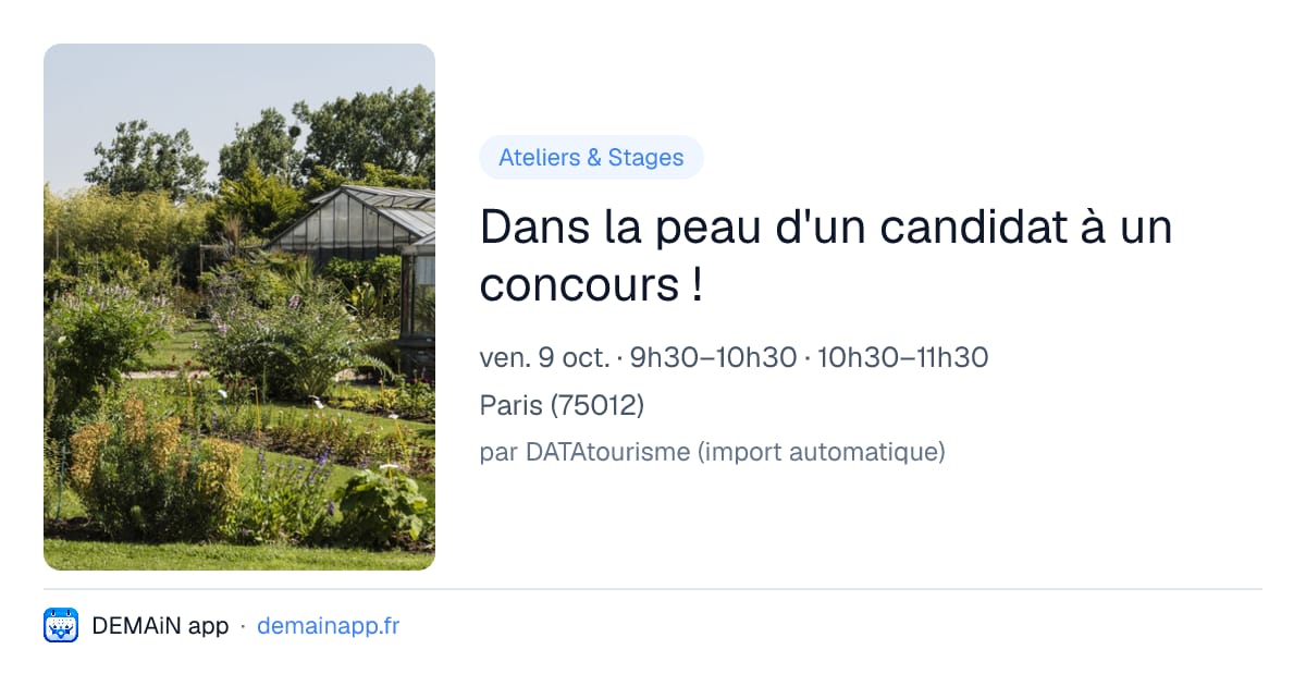 Dans la peau d'un candidat à un concours ! — Paris