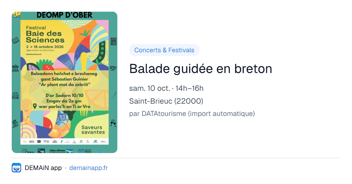 Balade guidée en breton — Saint-Brieuc