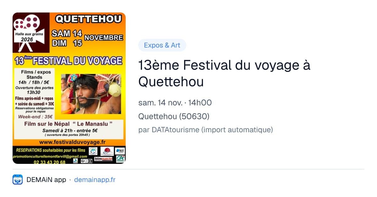 13ème Festival du voyage à Quettehou — Quettehou