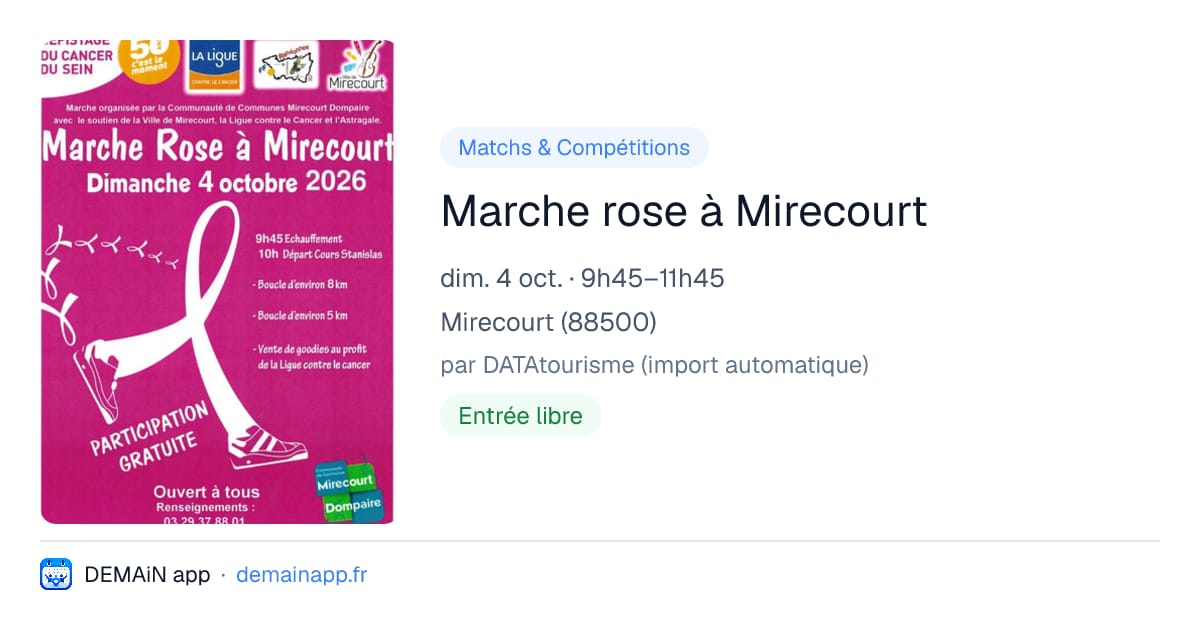 Marche rose à Mirecourt — Mirecourt