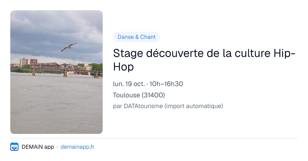 Stage découverte de la culture Hip-Hop — Toulouse
