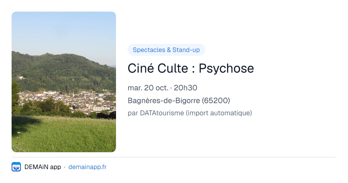 Ciné Culte : Psychose — Bagnères-de-Bigorre