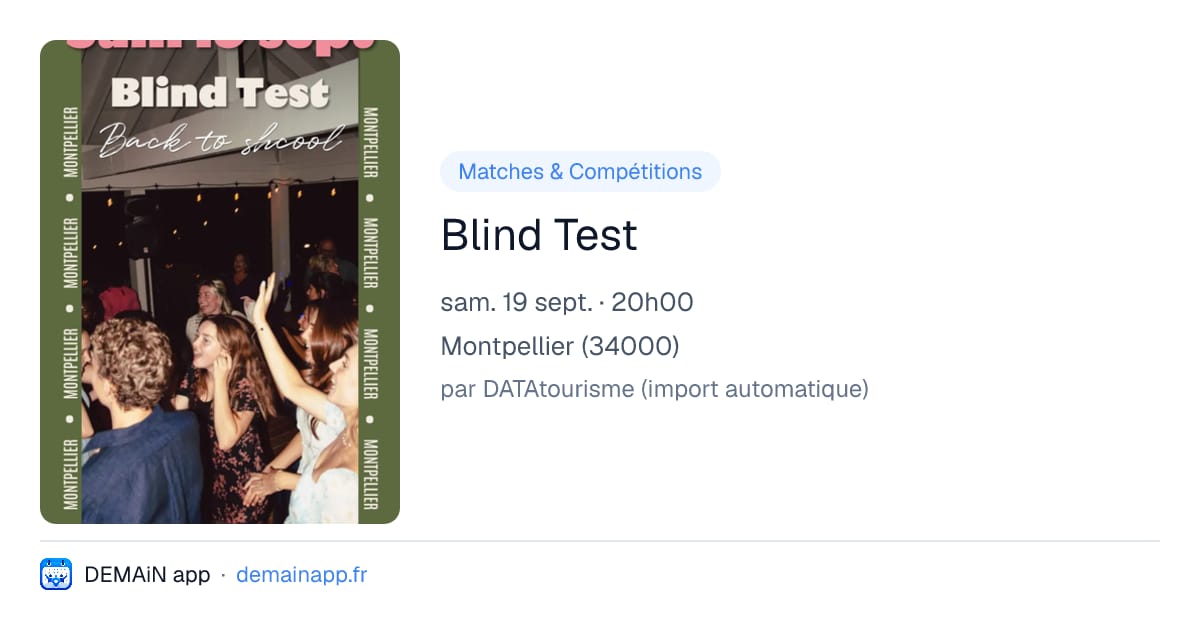 Blind Test — Montpellier
