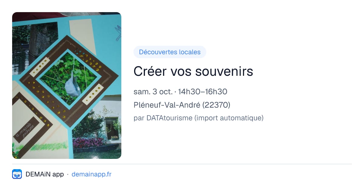 Créer vos souvenirs — Pléneuf-Val-André