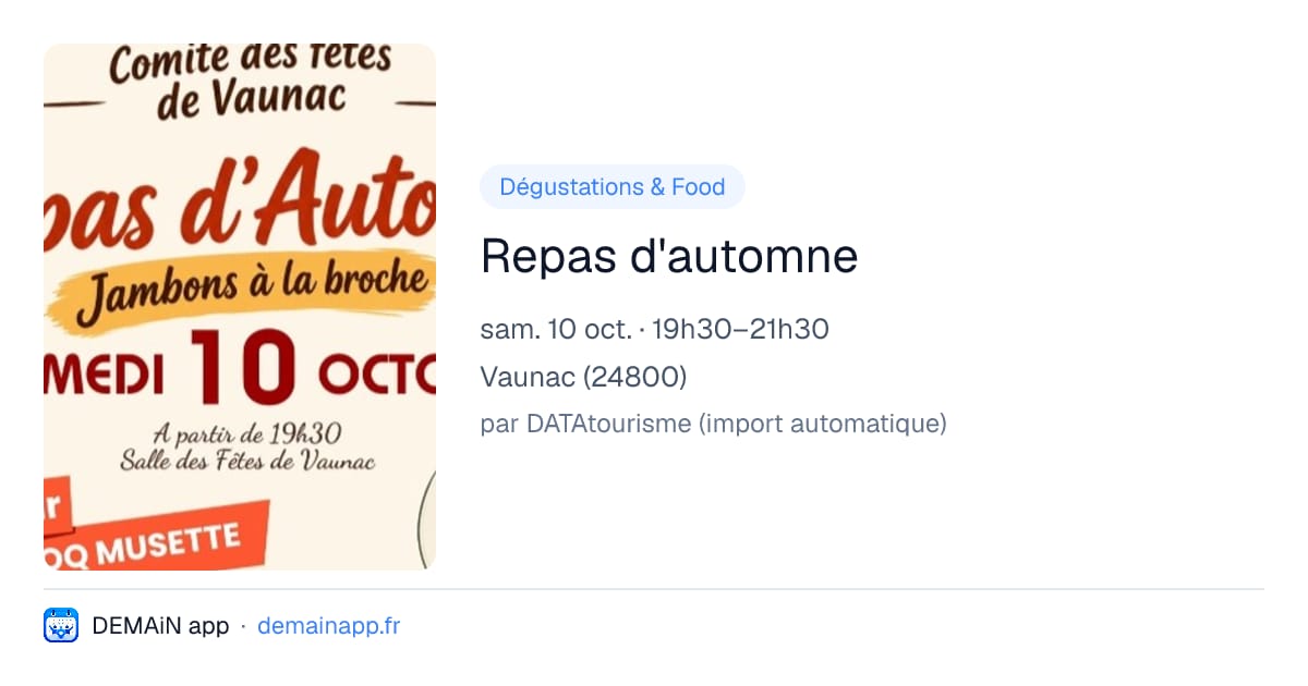 Repas d'automne — Vaunac