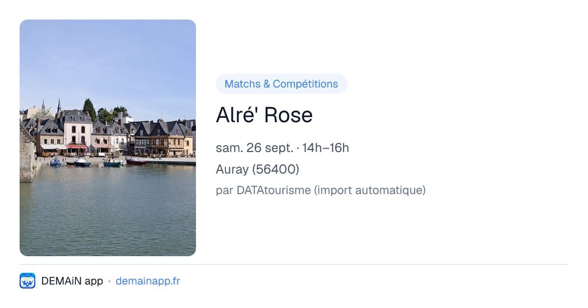 Alré' Rose — Auray