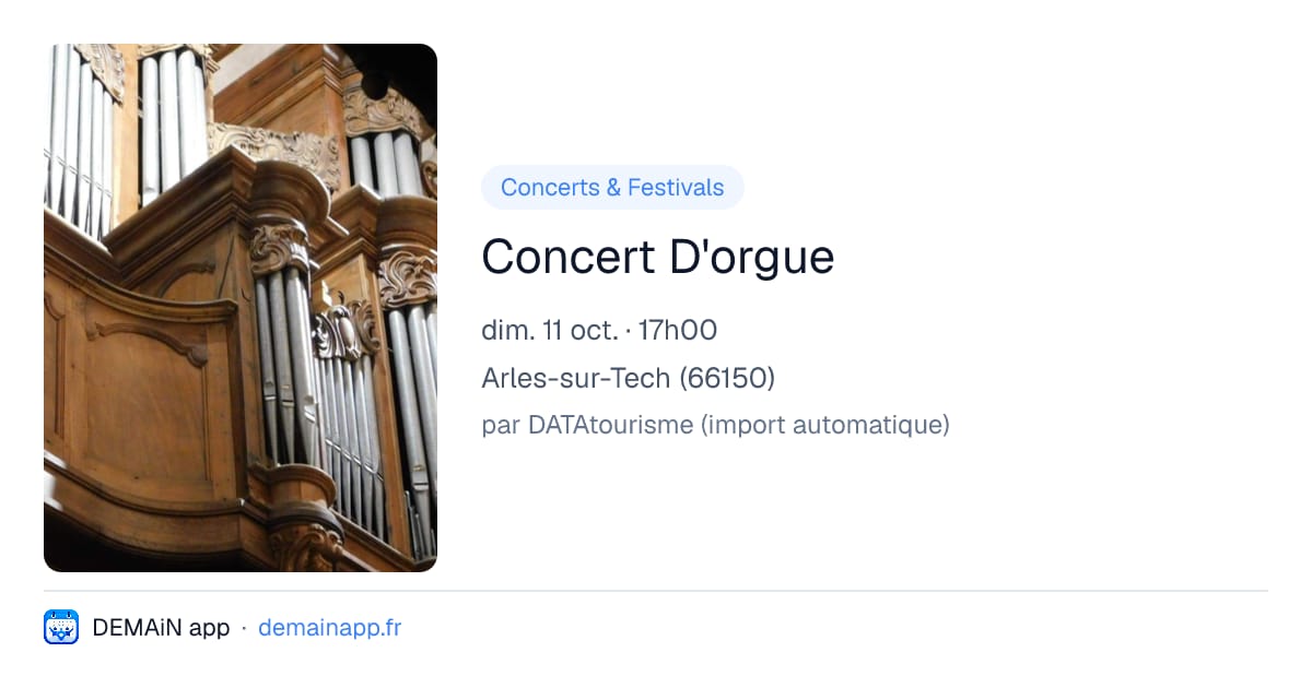 Concert D'orgue — Arles-sur-Tech