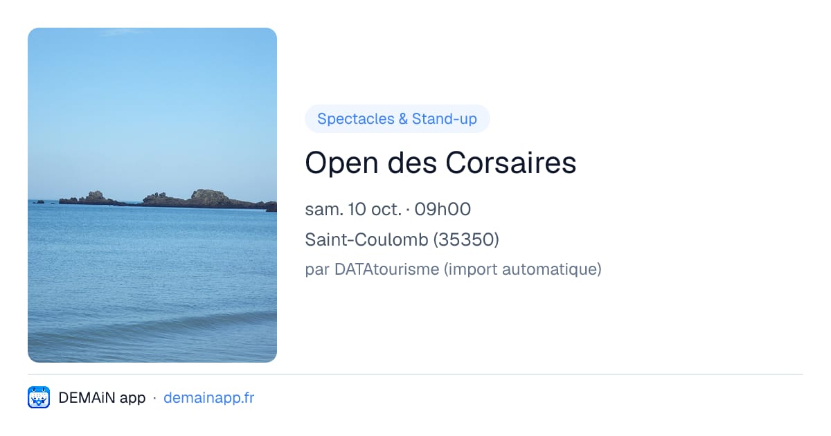 Open des Corsaires — Saint-Coulomb