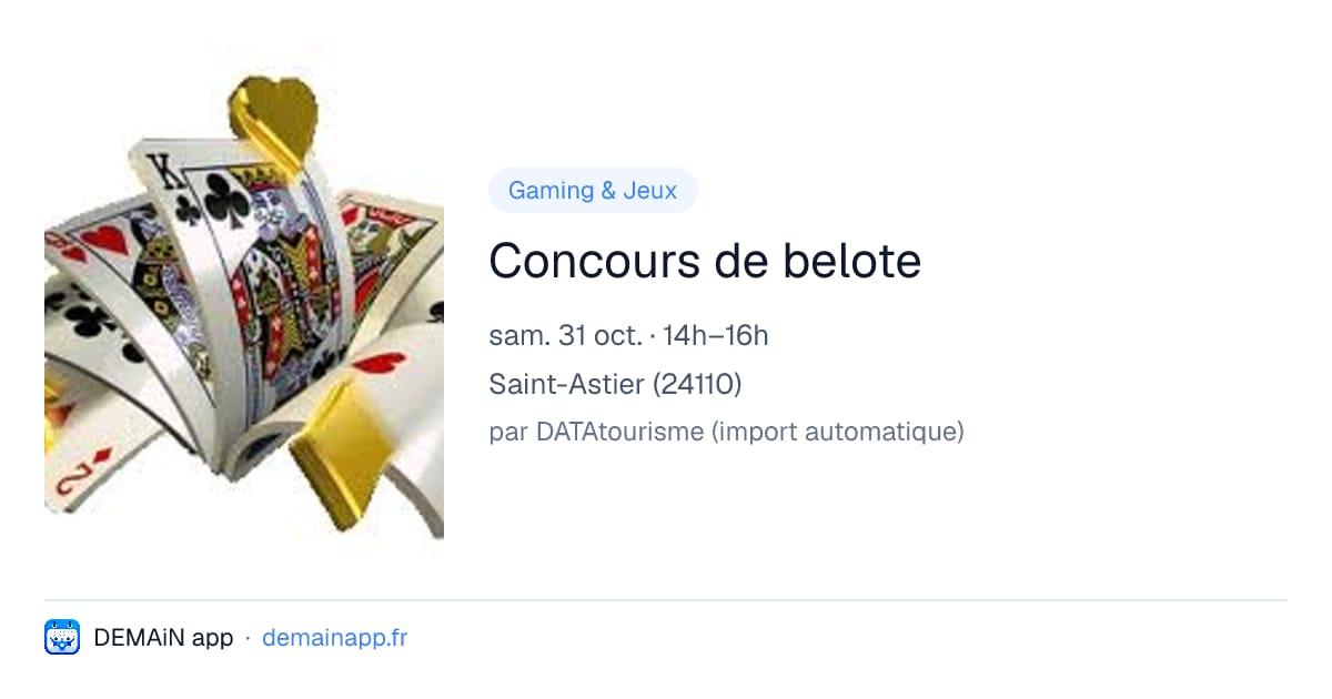 Concours de belote — Saint-Astier