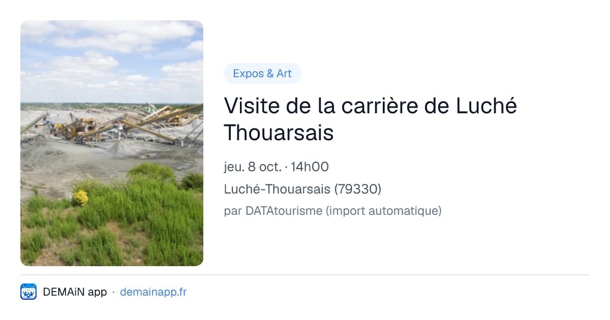 Visite de la carrière de Luché Thouarsais — Luché-Thouarsais