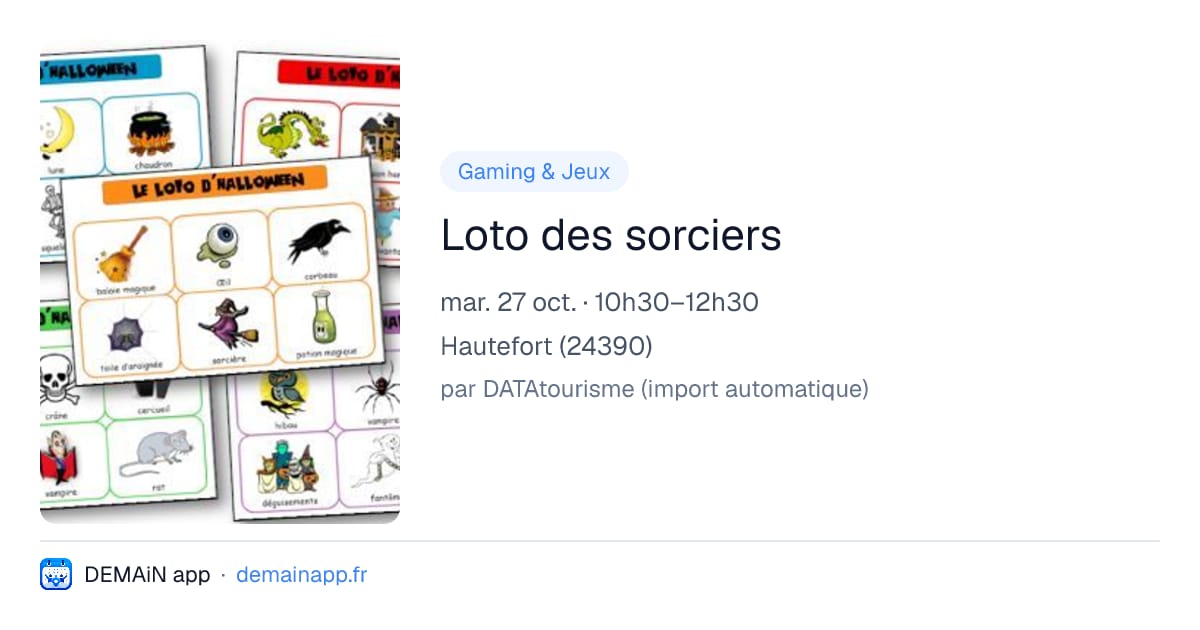 Loto des sorciers — Hautefort