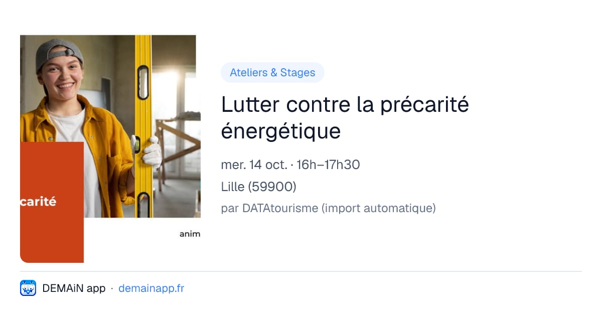 Lutter contre la précarité énergétique — Lille