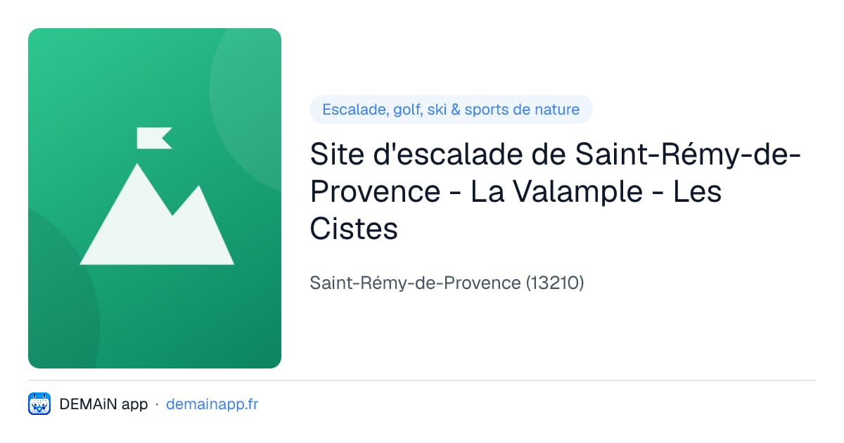 Site d'escalade de Saint-Rémy-de-Provence - La Valample - Les Cistes — Saint-Rémy-de-Provence